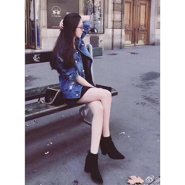 FREESHIP 50K Bốt nữ 5p nơ sau kéo khóa ngang | BigBuy360 - bigbuy360.vn