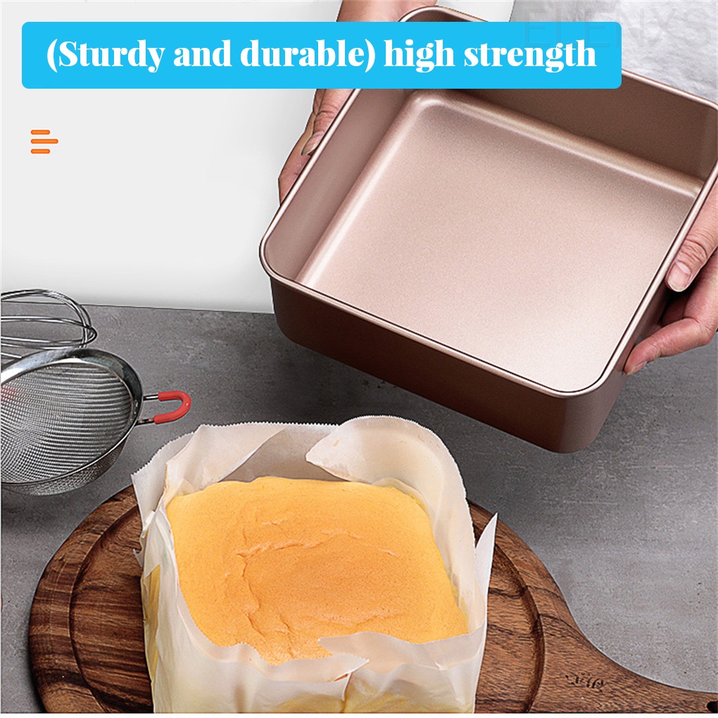Khuôn nướng bánh hình vuông chống dính cách nhiệt tiện dụng cho nhà bếp DIY