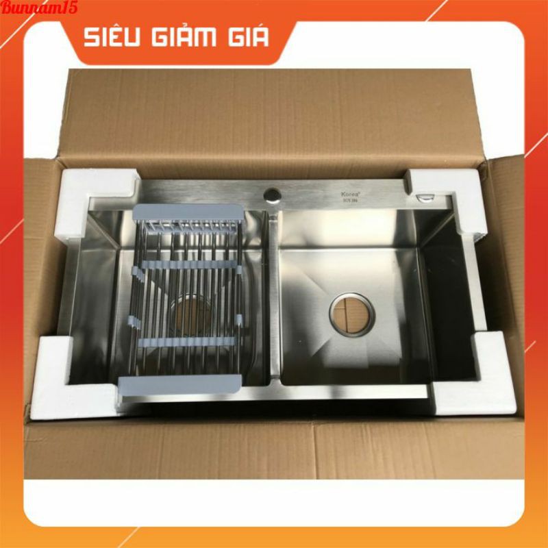 [Rẻ nhất shoppee] Chậu rửa bát Inox 304 cao cấp hai hố 8245, siêu dày, chống ồn, chống bắn nước | BigBuy360 - bigbuy360.vn