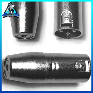 Giắc cắm nam 3.5mm Giắc cắm nữ 3 chân XLR Đầu nối cáp micrô Bộ chuyển đổi mic