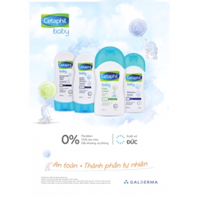 Sữa tắm gội 2 trong 1 Cetaphil Baby Gentle Wash &amp; Shampoo 230ml