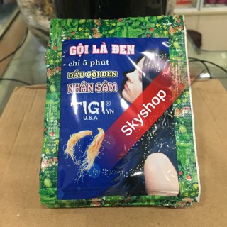 Combo 10 gói dầu gội đen nhâm sâm gội là đen