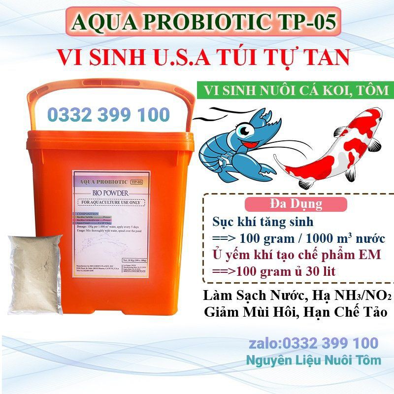 [Túi Tự Tan] Vi Sinh Mỹ Làm Sạch Nước,Giảm Mùi Hôi#Túi 100g