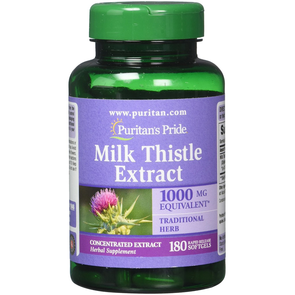 [FMCG12 -12% ĐH499K]Viên uống Cao kế sữa bổ gan, thải độc gan - Milk Thistle Extract 1000mg 90 viên của Puritan's Pride | BigBuy360 - bigbuy360.vn