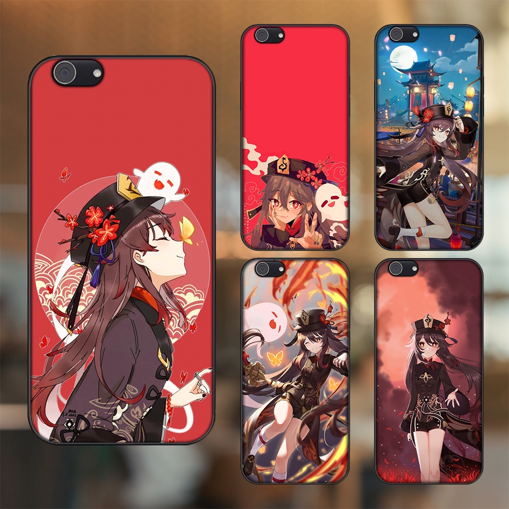 Ốp lưng Vivo Y53, Y69, Y71, Y81, Y83 viền đen in hình Hutao Genshin Impact