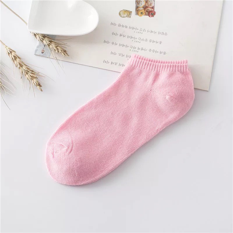 Set 5 đôi tất cổ ngắn Bivota vớ trơn nhiều màu phong cách Hàn Quốc T64