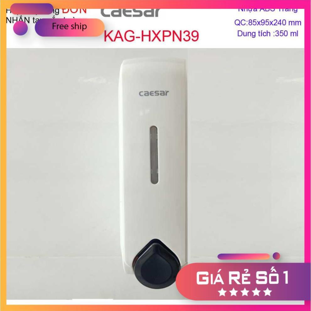 Hộp đựng xà phòng đơn Caesar Q831, hộp nhấn xà phòng đựng sữa tắm, dầu gội đầu Trắng-White