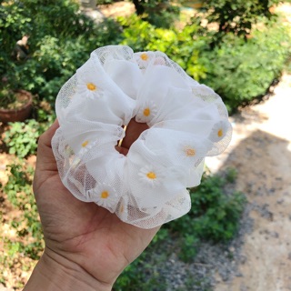 Cột tóc SCRUNCHIES cúc thêu 1-2 lớp
