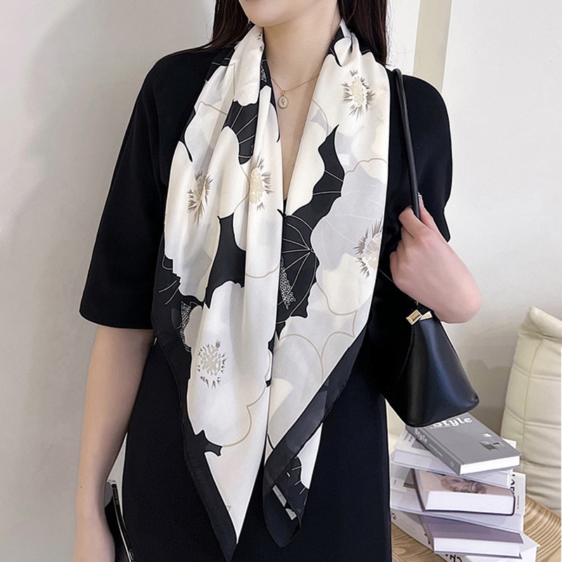 Khăn turban vuông kích thước 90x90cm in họa tiết thời trang WJ1006-201