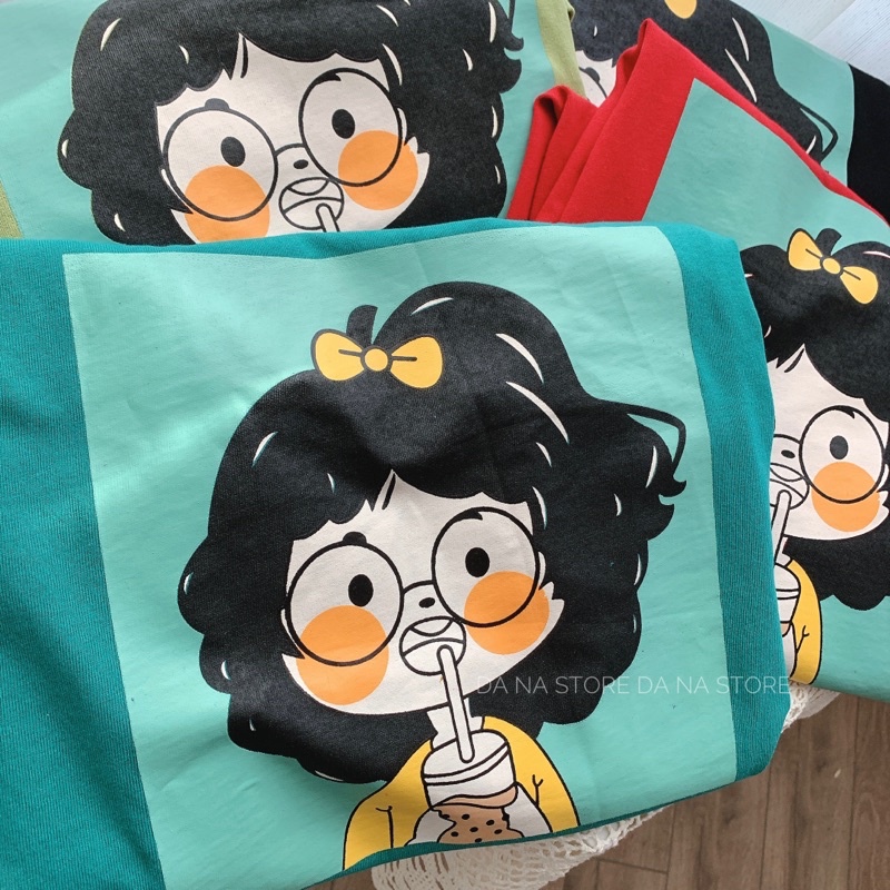 Áo thun nam nữ form rộng in hình chibi