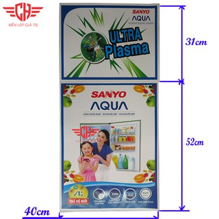 miếng dán tủ lạnh Tem dán tủ lạnh tem tủ lạnh sanyo aqua mẫu 2 ( tặng keo dán)