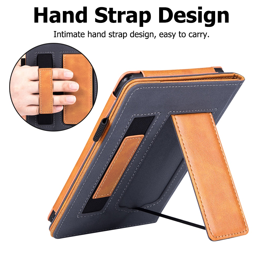 Miimall Bao Da  Kindle Paperwhite 11 Máy Đọc Sách PU Thức Ngủ Kèm Dây Đeo Tay Tiện Dụng Cho 6.8" Paperwhite 11th