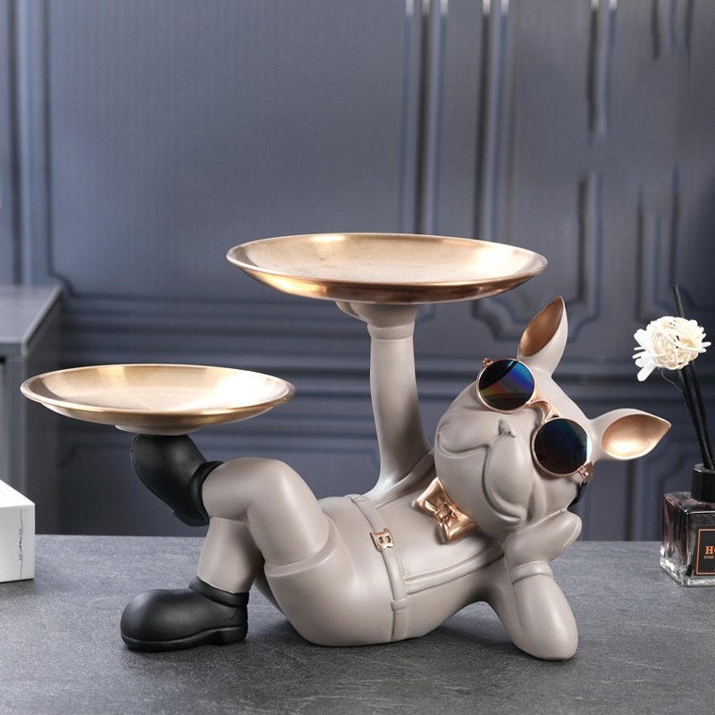 Con chó khay đựng đồ, khay đựng kẹo, khay đồ ăn vặt