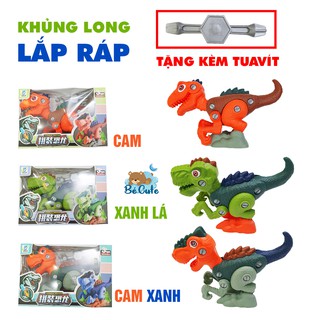 Đồ Chơi Khủng Long Robo Lắp Ráp Khùng Long Có Hộp Tặng Kèm Tua Vít Cho Bé Trai Robot DIY