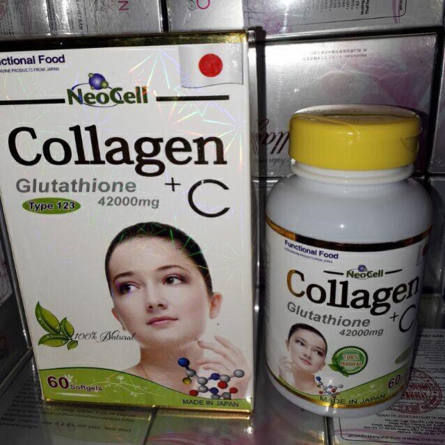 Viên Collagen + C Glutathione 42000mg làm đẹp da, nám da, vàng da, chỗng lão hoá da