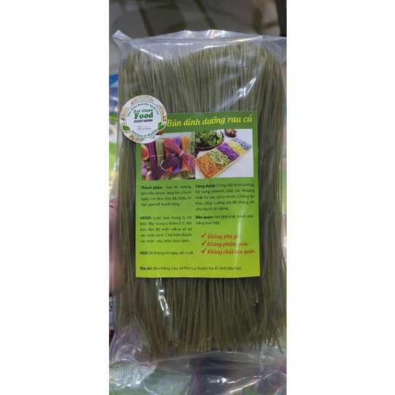 Bún ngũ sắc Eatclean Food chùm ngây/đậu biếc/ngô/gấc/khoai lang tím/gạo lứt ăn kiêng, giảm cân, healthy (500g)