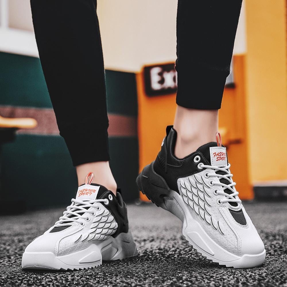 Giày nam phối màu loang vảy sóng siêu ngầu phong cách 2022