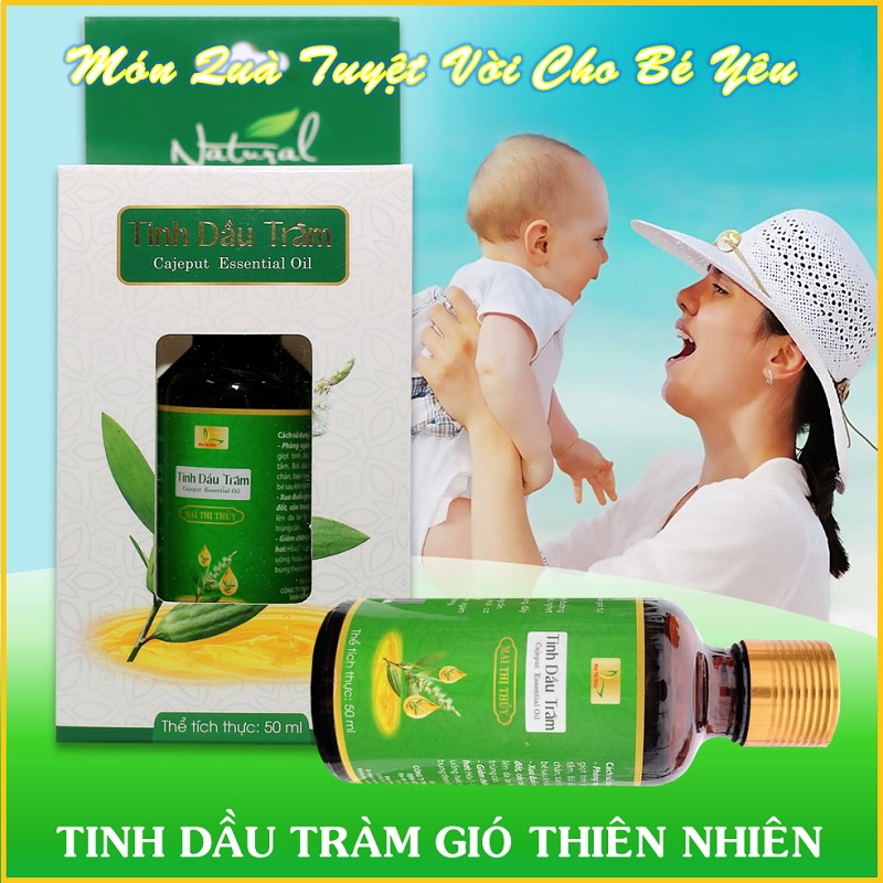 Tinh Dầu Tràm Cho Bé 50ml  Dầu tràm thiên nhiên giúp phòng ho, cảm lạnh, sỗ mũi cho bé hiệu quả