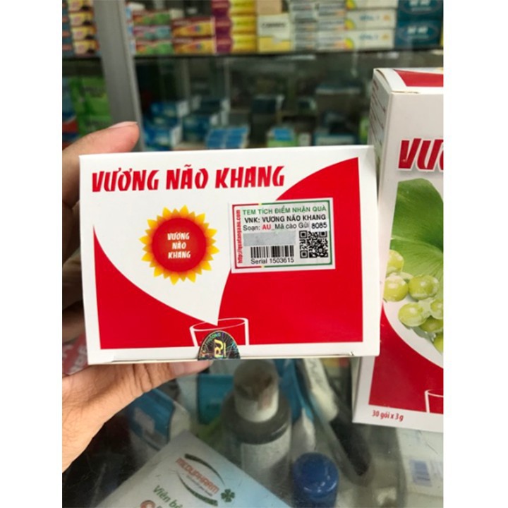 Vương Não Khang giúp tăng cường trí tuệ cho bé Hộp 30 gói - Cốm trí não, giúp bé tập trung, giảm tăng động