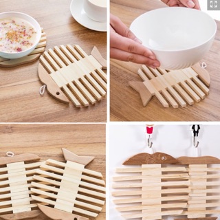 Rế nồi bằng gỗ hình cá 4208