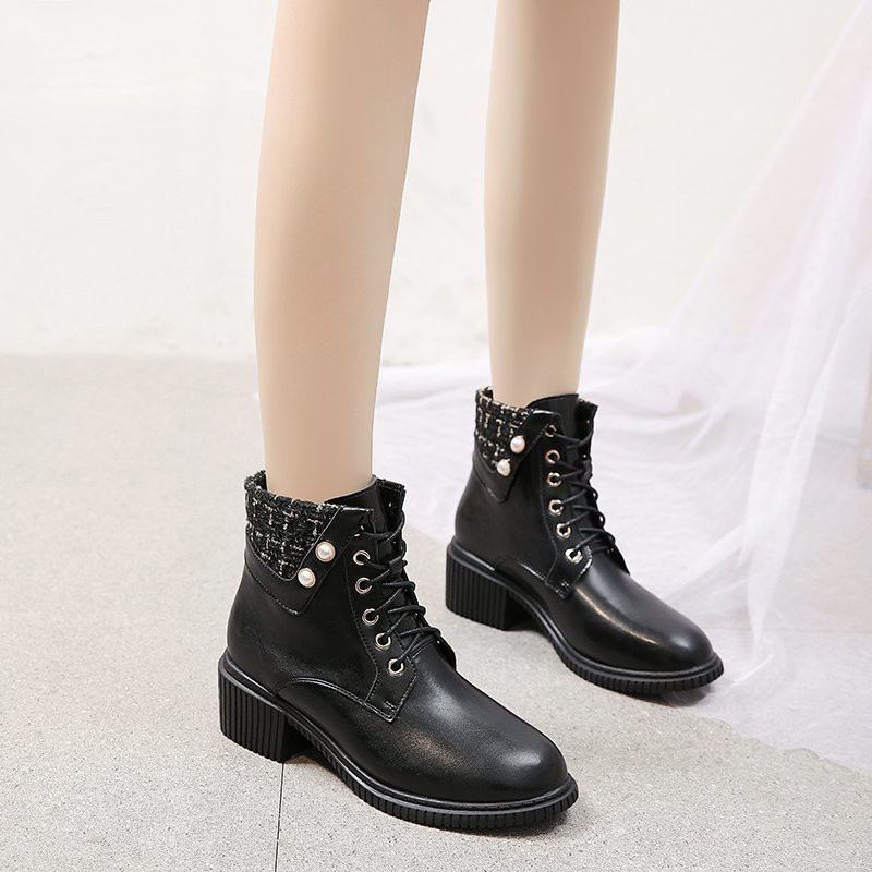 Boot Nữ Martin phong cách Nhật Bản Cao Gót 5P