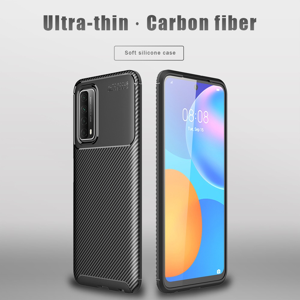 UFlaxe Ốp Lưng Điện Thoại Mềm Huawei Y7a Y9a Y5p Y6p Y7p Y8p Y8S Y9S Sợi Cacbon Siêu Mỏng Chống Sốc JK