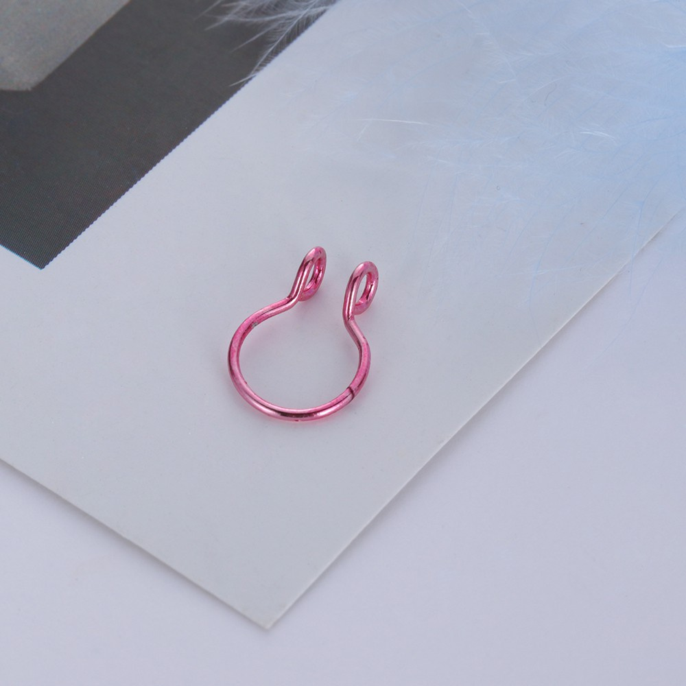 Khuyên mũi đường kính 8mm bằng thép không gỉ không cần xỏ thời trang dành cho nữ