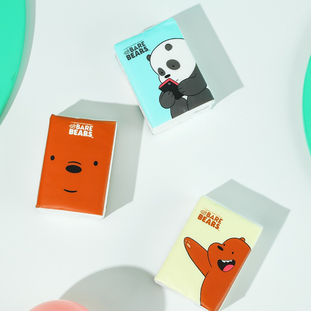 Miniso x We Bare Bears Khăn giấy đơn giản (8 tờ * 3 lớp)