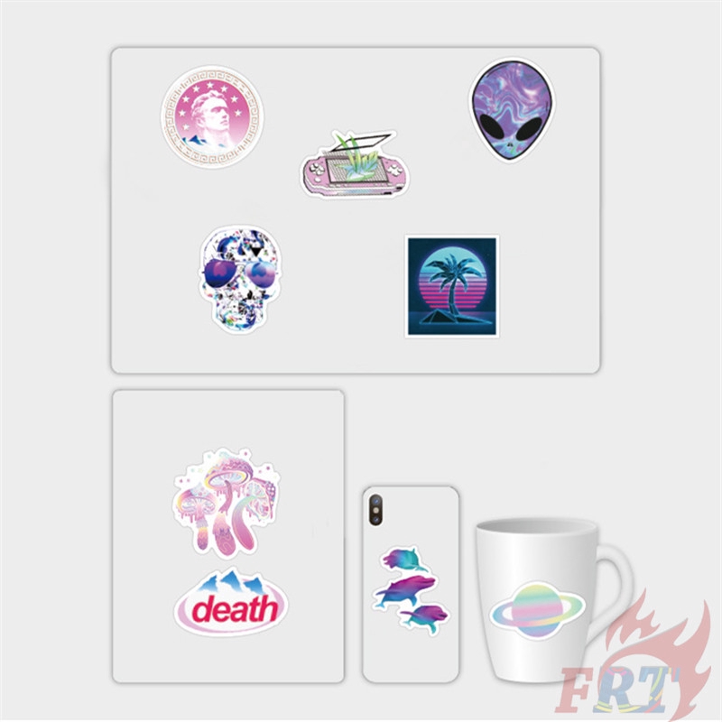 ❉ Abstractionism -  Vaporwave Steam Punk Series 03 Stickers ❉ 50Pcs/Set Fashion DIY Decals Doodle Stickers