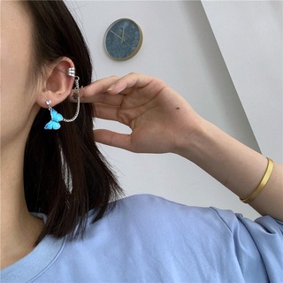 Đôi khuyên tai hình bướm phối dây tua rua thời trang cho nữ