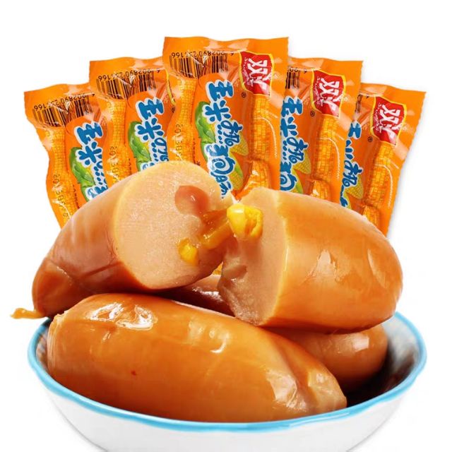 Xúc xích ngô ❤️ Xúc xích ăn liền thơm ngon-Ăn vặt ngon loại I
