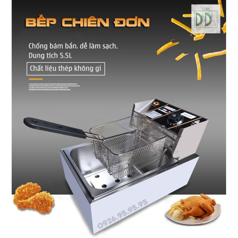 [HÀNG SUNNY CHÍNH HÃNG] Bếp chiên nhúng - Bếp chiên đơn - Bếp chiên dầu