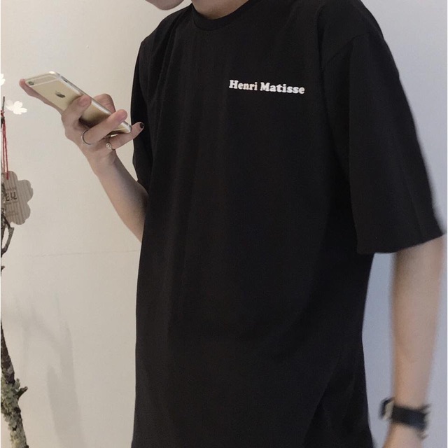 Áo Thun Tay Lỡ Unisex HENRI màu ĐEN/TRẮNG ❤️ FREESHIP ❤️ Áo phông Nam Nữ form Rộng