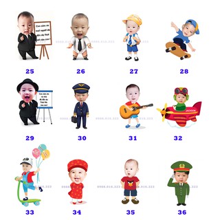 Chibi để bàn sinh nhật cho bé có chân đứng