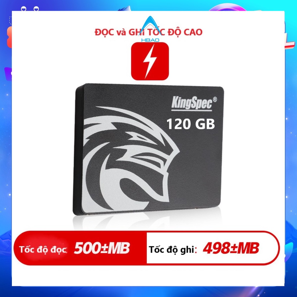 Ổ Cứng SSD KingSpec 120GB 2.5&quot; Sata 3 6Gb/S  Tốc độ Đọc Ghi cao Chạy Cực nhanh Ổn định Bền bỉ -Hàng Chính Hãng