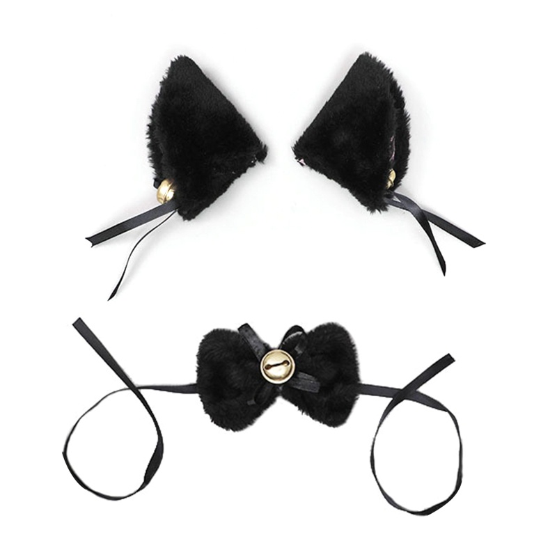 Băng Đô Tai Mèo Bông Hóa Trang Anime Đáng Yêu