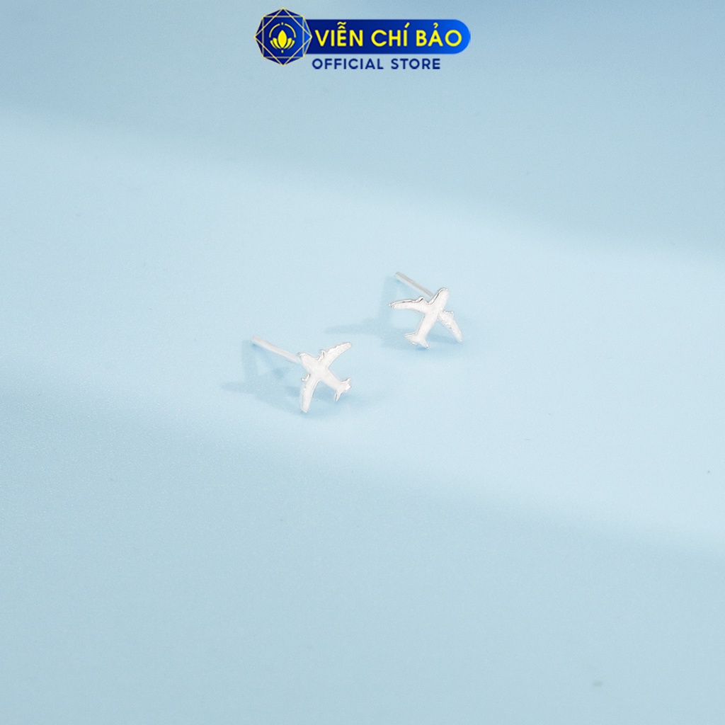 Bông tai máy bay chất liệu bạc 925 thời trang phụ kiện trang sức nữ thương hiệu Viễn Chí Bảo E062