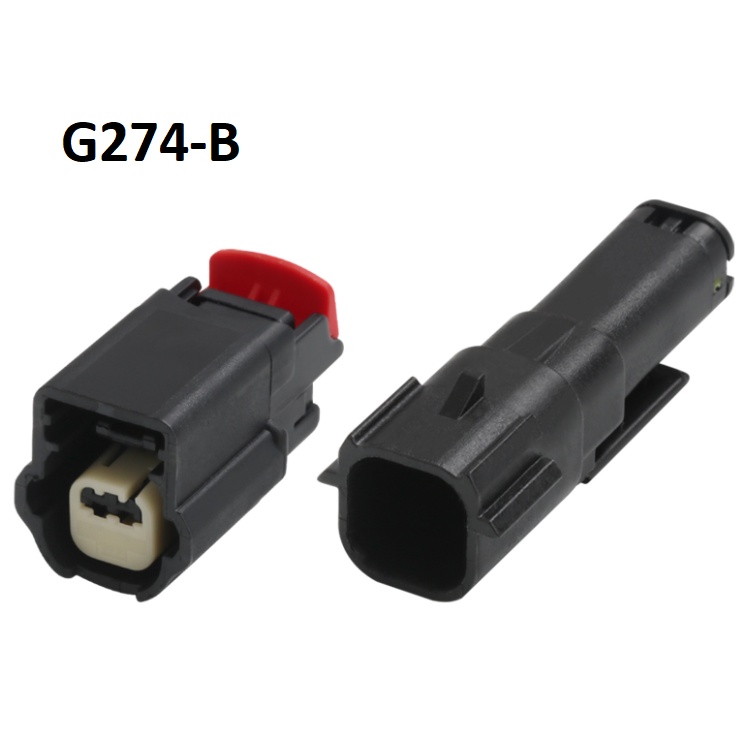 G274-Giắc cắm đầu dò radar cản trước của Volvo 2 lỗ màu đen rãnh ngang 1mm