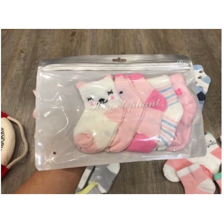 Set 5 tất lưới hè thu cao cấp cổ cao cho bé