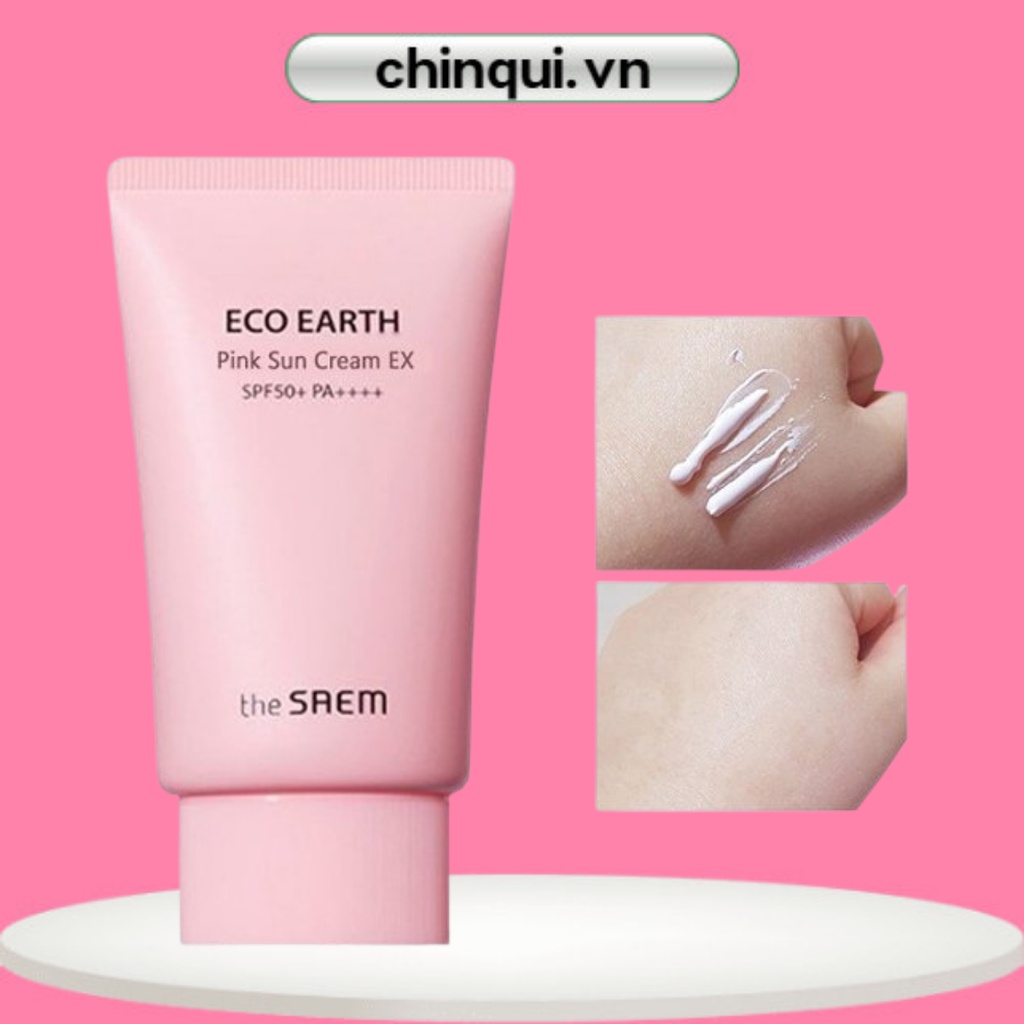 Kem Chống Nắng The SAEM Eco Earth Pink Sun Cream SPF 50+