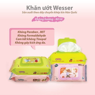 Khăn giấy ướt AN TOÀN Wesser 80t