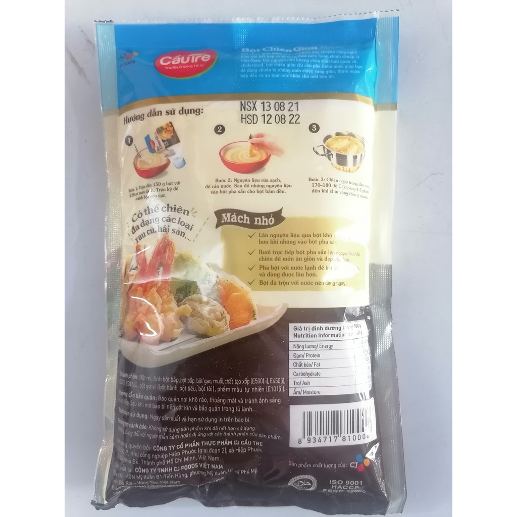 [150g] BỘT CHIÊN GIÒN Cầu Tre [VN] CJ FOODS Frying Mix
