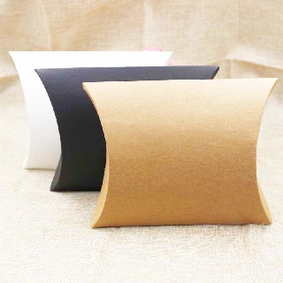 Hộp quà tặng gối giấy kraft 20 kích cỡ màu trắng / đen