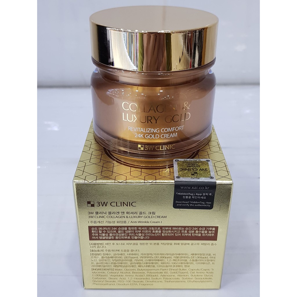 Kem Collagen Dưỡng Trắng Và Tái Tạo Da 3W CLINIC 100ml Hàn Quốc