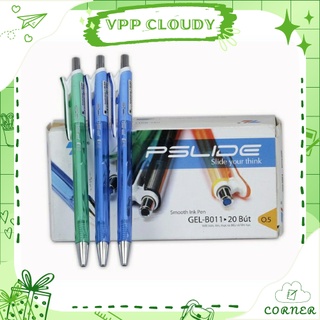 Bút bi gel thiên long mực xanh gel b-011 đầu bút 0.5mm