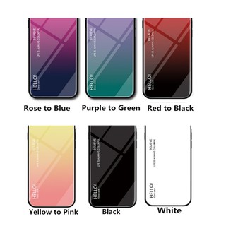 For [Huawei Honor 9 Lite] Gradient Tempered Glass Cover Protective Phone Case