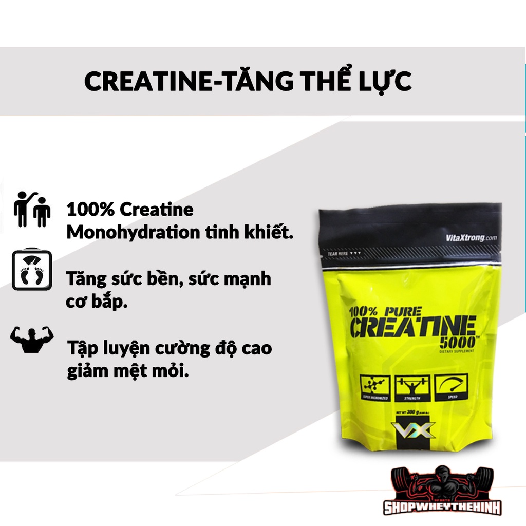 Creatine TEAM VX 300g 500g HỖ TRỢ HIỆU SUẤT TẬP LUYỆN FREE SHIP