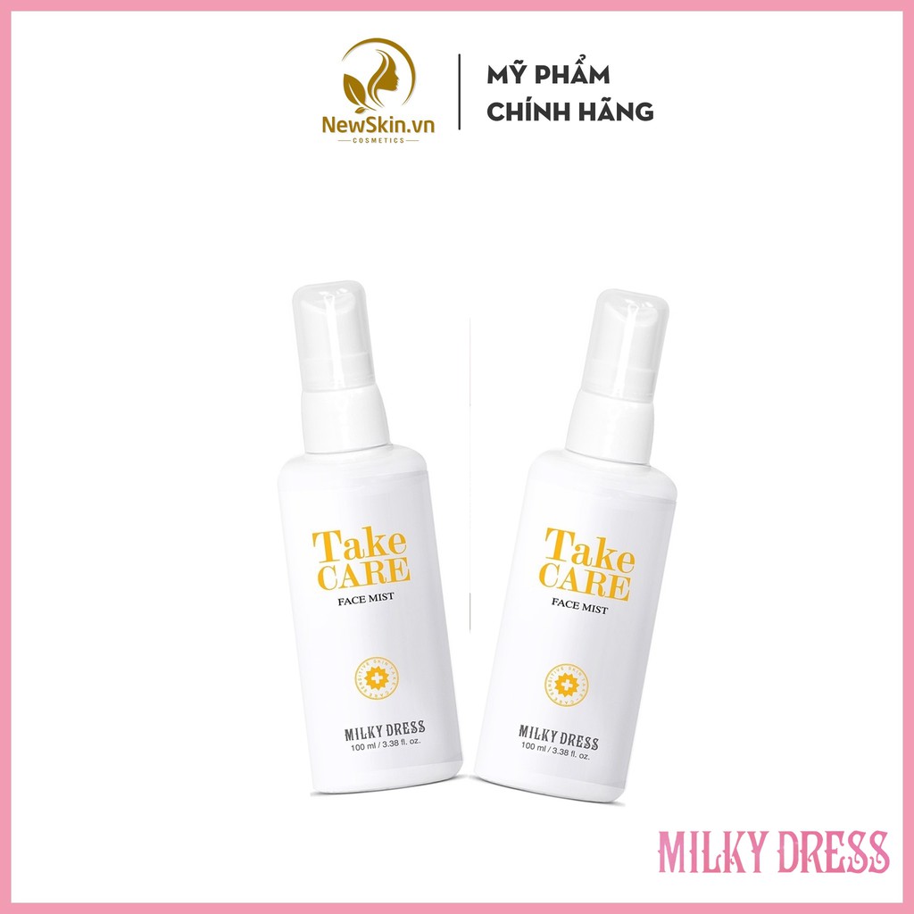 Xịt khoáng cho da nhạy cảm, Mẫn đỏ, Kích ứng Milky Dress Take-Care Face Mist