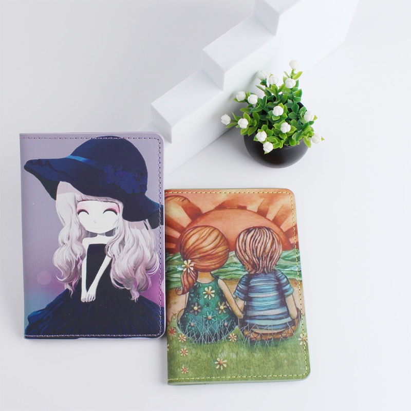 QQ Ví Da PU Mỏng Đựng Hộ Chiếu Và Thẻ Tín Dụng Đa Năng Cho Nam Nữ