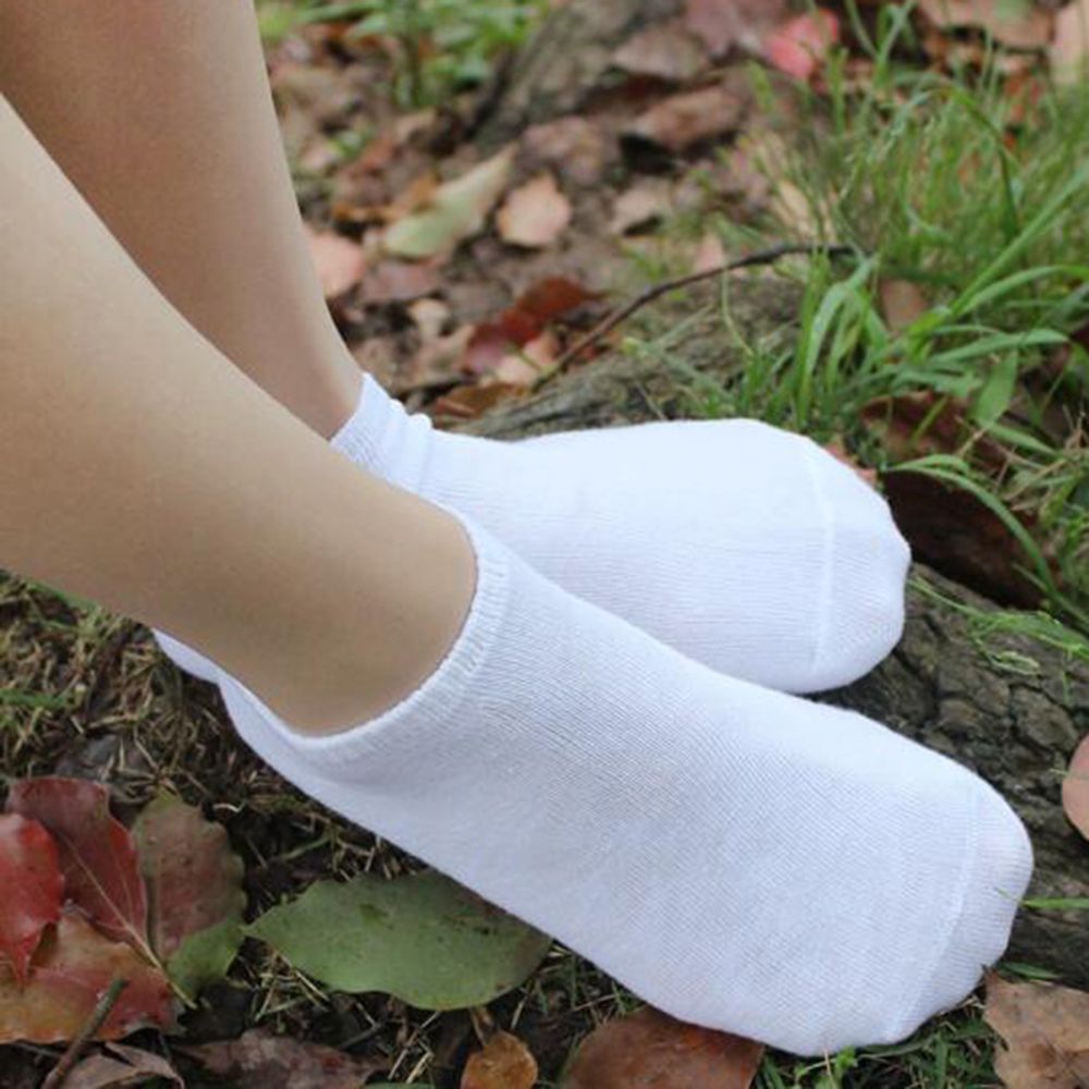 Vớ cổ ngắn màu trơn đơn giản chất liệu mềm mại thoải mái dành cho nữ